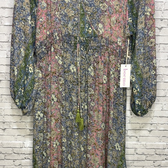 🔥🔥🔥Boemo Anthropologie Women's Tiered Maxi Dress Boho Long Floral Size: 2X🔥🔥🔥 - Picture 4 of 6
